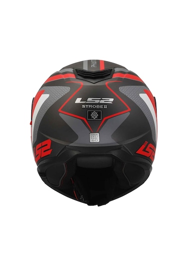 Ls2 Strobe 2 Phantom Çene Açılır Kask Gri - Kırmızı