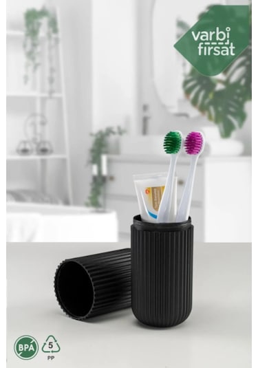 Siyahcseyahat Tipi Aksesuar Taşıma Kabı Gözlük Diş Macunu Diş Fırçası Saklama Kutusu Siyah