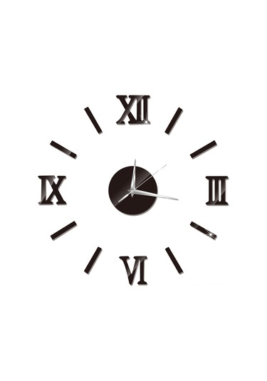 Monyee Pvc Materyal 3d Dıy Duvar Saati, Sessiz Tasarım, Ev Ofis Dekoru, Siyah Renk, Otomatik Yapıştırıcı Çok Renkli