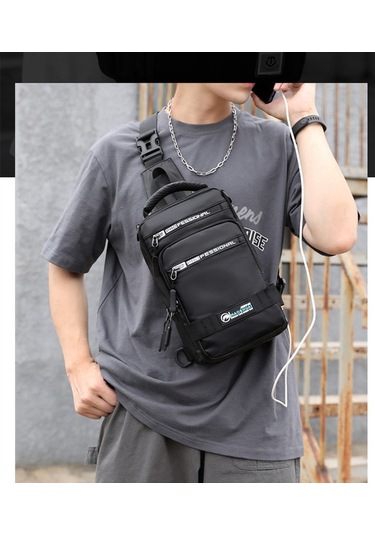 Dayanıklı Suya Dayanıklı Sırt Çantası - Hafif Ve Pratik Tekli Çanta Modeli Siyah