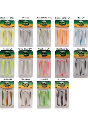 Ryuji Panic Shad 9cm 5.5gr Silikon Yem 3pcs - Black Gold