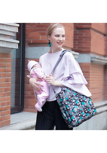 Novahub Moveevo Geniş Kapasiteli Anne Çantası - Bebek Bezi, Emzirme Ve Seyahat İçin Omuz/el Çantası Gri Gri