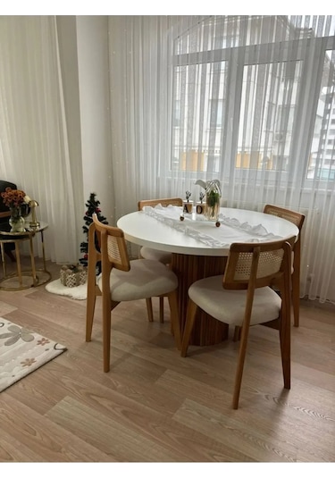 Hazeran Mutfak Masa Sandalye Takımı, Salon Takımı, Yemek Odası Takımı Kahverengi