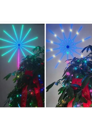 Gökkuşağı Işıkları Kumandalı Şerit Led Rgb Ritimli Akıllı Işıklar Çok Renkli