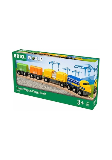 Brio World 3 Vagonlu Kargo Treni 33982