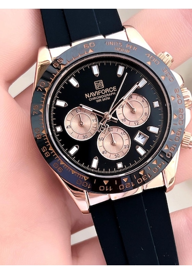 Naviforce Silikon Kordon İç Fonksiyonları Aktif 3 Atm Suya Dayanıklı Erkek Kol Saati E.n8054.rs