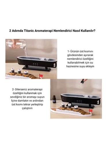 Vtn-02 Titanic Gemi Hava Nemlendirici Işık Fonksiyonlu Kumandalı