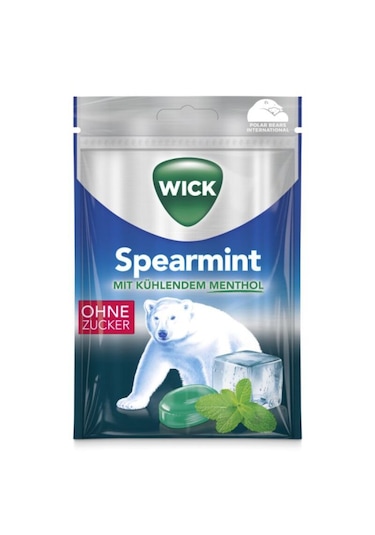 Wick Spearmint Ohne Zucker Hustenbonbons 72 G