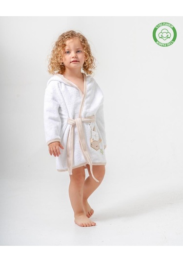 Balinalı Bornoz Beyaz-bej Beyaz - Bej