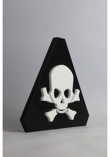Ölüm Tehlikesi Dekoratif - 3 Boyutlu Tabela 17cm