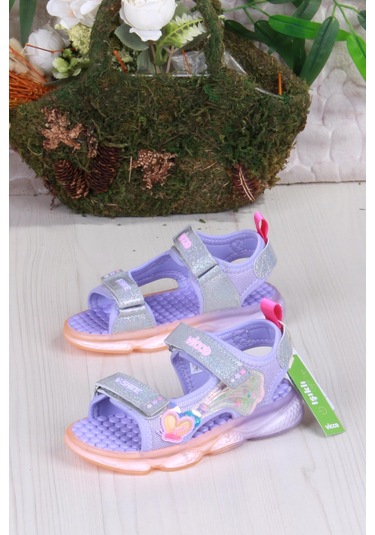 Vicco 332.p25y.254 Lila Can Anatomik Işıklı Kız Çocuk Sandalet Lila