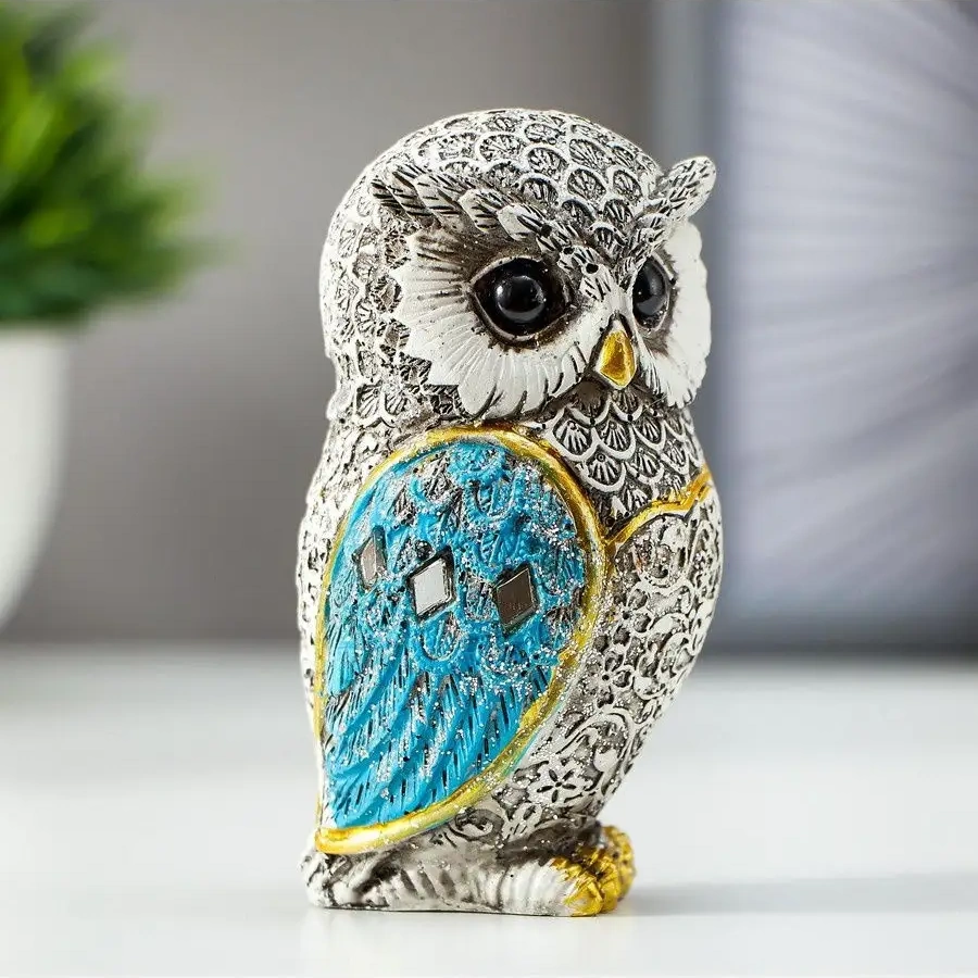 Simalend Baykuş Heykeli Raflık Dekor 25707162