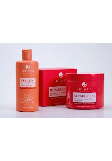 Julwen Repair Mask 500 ML + Keratin Treatment Şampuan 400 ML