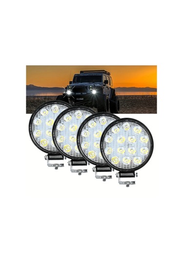 Xuweiwei 42w 4 Adet Led Çalışma Işık Çubuğu 12v Yüksek Parlaklık Neon Kiti Evrensel Uyum Araç Için