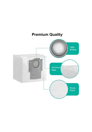 Xiaaokeji Roborock Robot Süpürgeler İçin 6 Adet Süpürge Toz Torbası