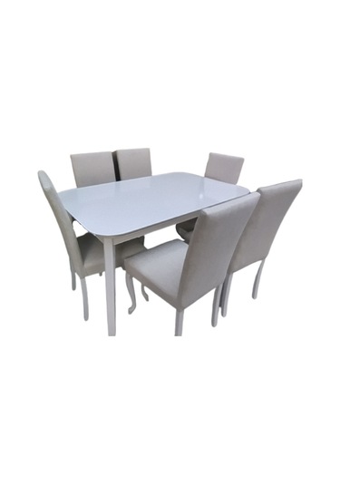 Bengimobilya Sandalye-Masa Muz Torna Açılır Masa Parlak Beyaz Boya Giydirm Ter