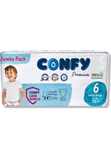 Premium 6 Numara Bebek Bezi Extralarge +15 KG 72 Adet