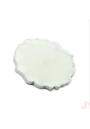 Kutulu Ve Süslü 6,50 Cm Epoksi Magnet, Gümüş - 10 Adet Gümüş