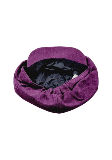 Uniquetrenders Kadın Arkadan Lastikli Kışlık Baretta Şapka Mor