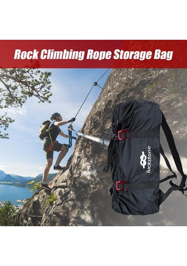 Luckstone-açık Tırmanma Halat Çantası Katlanır Su Geçirmez Tırmanma Y28986r Kızıl Kırmızı