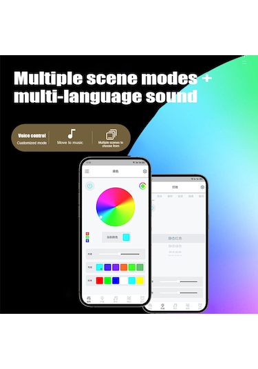Skycity Rgb Renkli Kamp Işığı, 7m Led Sürekli Işık, App Kontrol, Şarj Edilebilir, Çanak Çömlek, Çadır Ve Bahçe Dekorasyonu, Yeşil Çok Renkli