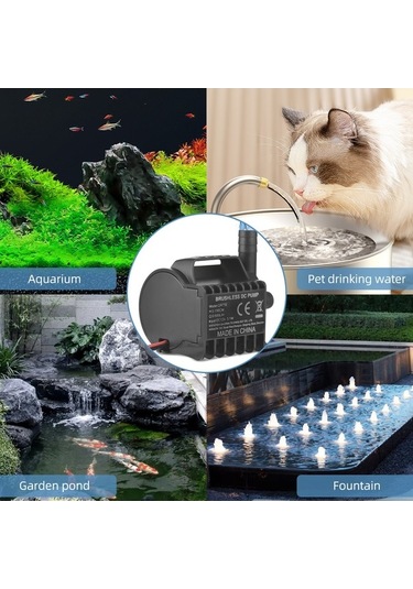 Pazly Reedark 12v Dalgıç Pompa - 500l/saat Akış, 1.5m Yükseklik, Sessiz Çalışma, Akvaryum Ve Bahçe İçin