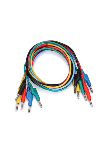 Yunboo 4mm Silikon Test Kablosu, Yığılabilir Muz Pluglu, 1000v/15a, Esnek Multimetre Bağlantı Kablosu 5 Renk