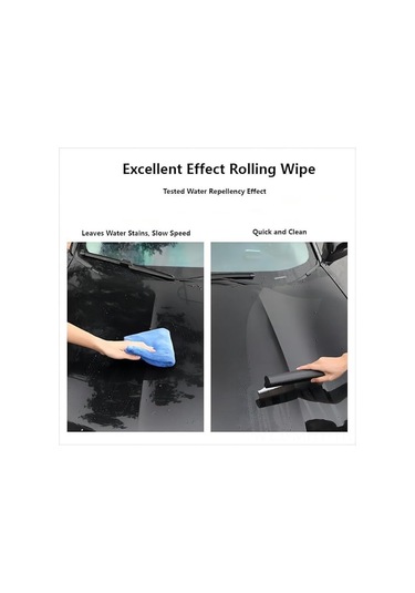 Monyee 26.5cm Mini Silikon Silecek - Araç Camları, Duş, Ayna Temizliği İçin Hızlı Su Sileme Aleti