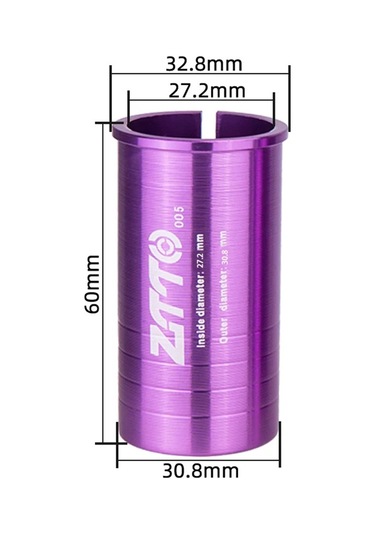 Ztto Bisiklet Koltuğu Direği Adaptörü Alüminyum Bisiklet Selesi Sonrası Boru Azaltıcı Kol Dönüştürücü - 27,2 Mm'den 30,8 Mm'ye