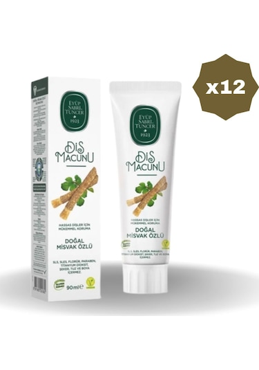 Eyüp Sabri Tuncer Doğal Misvak Özlü Diş Macunu 90 Ml - 12 Adet