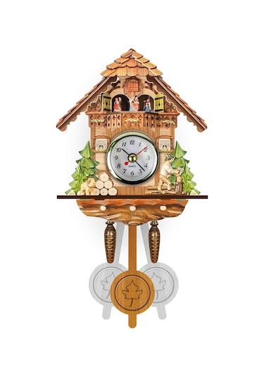 Xindoker Ev Dekoru İçin Ahşap Kukuruz Kuşu Saat, Özel Tasarım, Kolay Kurulum, Dayanıklı Malzeme İle Salon Duvar Saati Çok Renki