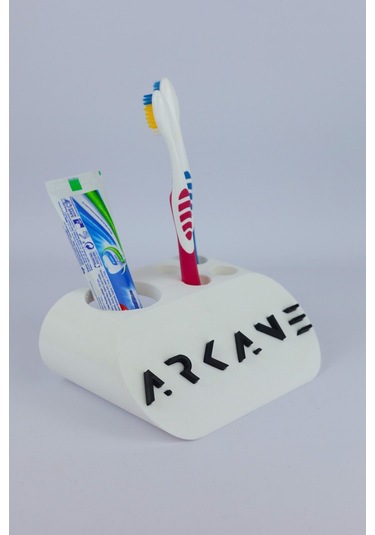 Arcane - Dekoratif Diş Fırçalık Beyaz