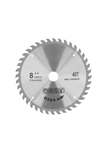 Xindoker 200mm 40 Dişli Sert Karbür Testere Bladesı, Ahşap Kesim İçin Tersli Dişli, Isı Dağıtım Delikli, Paslanmaz Ve Dayanıklı - 8 Adet Paket