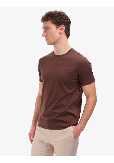 Pierre Cardin Erkek Koyu Kahverengi Tişört Basic 50321139-vr084