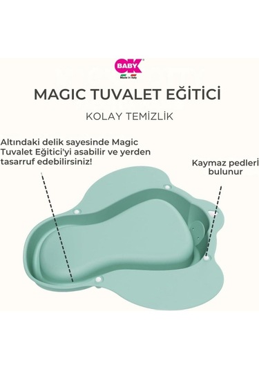 Ok Baby Magic Eğitici Tuvalet Gri