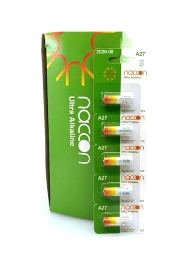 Naccon Ultra Alkalin A27 27a 12v Avize Kumanda Pili