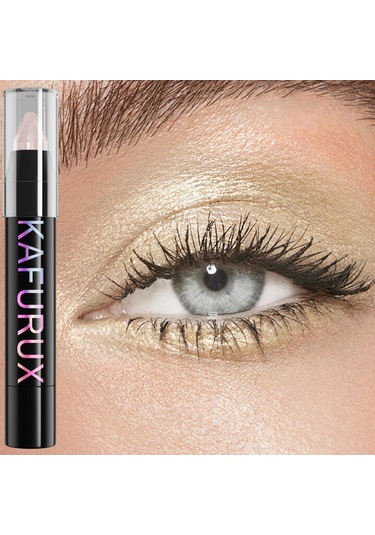 24 Renk Sedefli Glitter Göz Farı Eyeliner Kalem Su Geçirmez Mat Çıplak Göz Farı 03 Dark Topaz