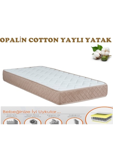 Uzunbebe 70X100 Opalin Cotton Yaylı Yatak Soft Ortopedik 70*100 Yatak