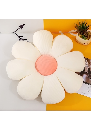 Sones Küçük Papatya Çiçek Yumuşak Elastik Yastık 72cm Beyaz
