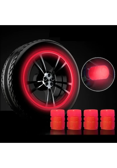 Fosforlu Sibop Kapağı Seti Kırmızı 4 Adet Sibop