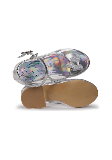 Unicorn Kız Çocuk Topuklu Abiye Şeffaf Ayakkabı Lila