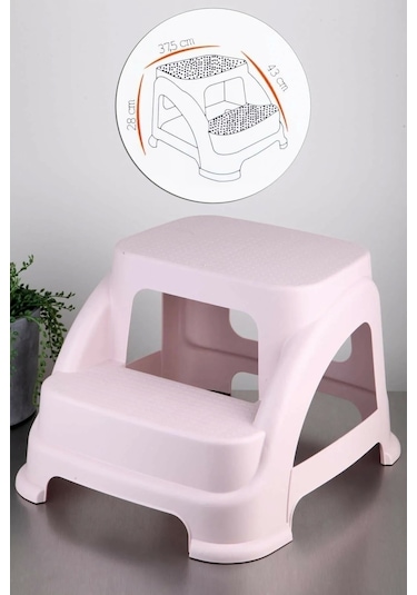 Merdivo Küçük Basamaklı Tabure 38x43x28 Cm Royaleks-81932 Çok Renkli