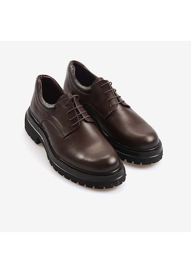 Kemal Tanca Hakiki Deri Erkek Günlük Ayakkabı A7300 Kahve