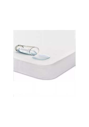 Bebesi Oyun Parkı Yatağı İçin Fitted Alezi 60x120+10 Cm Pamuk Beyaz