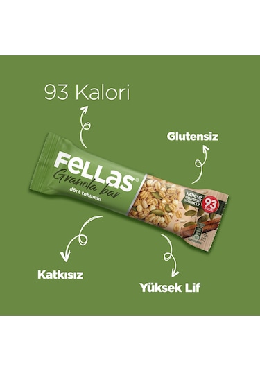Dört Tohumlu Granola Bar 23 G X 12 Adet