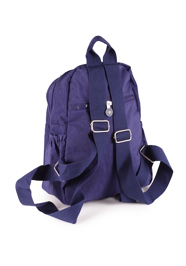 Küçük Boy Krinkıl Çok Gözlü Sırt Çantası Patlıcan Mor 8317 Mor - Mavi