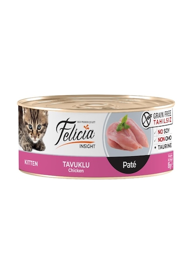 Felicia Tahılsız Tavuklu Kıyılmış Konserve Yavru Kedi Maması 85 G