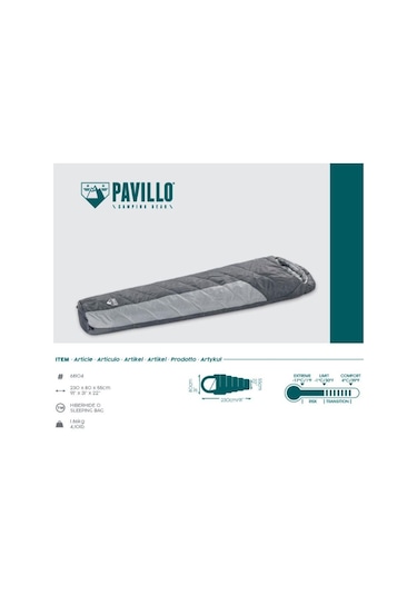 Pavillo 68104 Hiberhide (-1) C Uyku Tulumu Gri