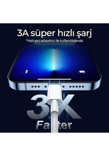 Woyax By Deji iPhone Uyumlu Type C To Lightning 8 X XS XR 11 12 13 14 Pro Max PlusHızlı Şarj Kablosu