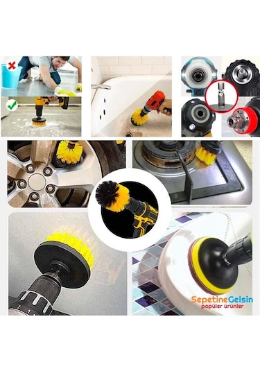 Sepetinegelsin 31 Parça Çok Amaçlı Ev Banyo Ve Oto Matkap Ucu Temizlik Seti